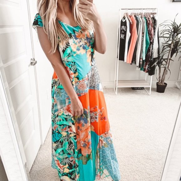Johnny Was Dresses & Skirts - Johnny Was Solomio Plaid Patchwork Maxi Dress
